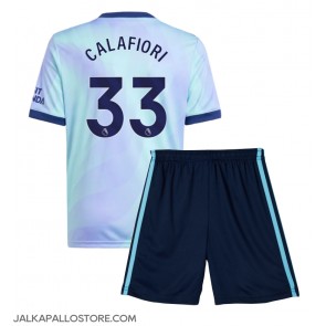 Arsenal Riccardo Calafiori #33 Kolmaspaita Lapsille 2024-25 Lyhythihainen (+ shortsit)